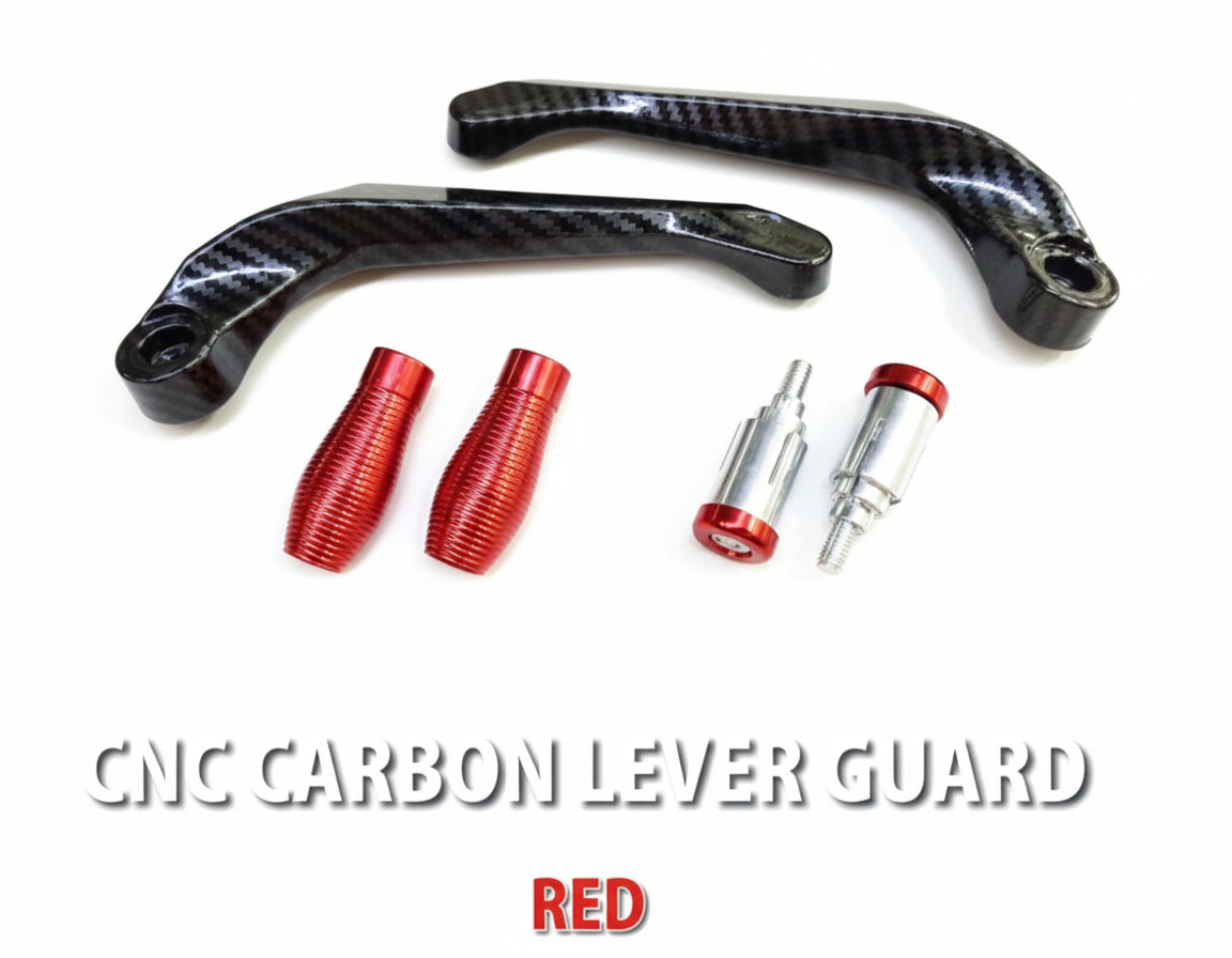 CNC CARBON LEVER GUARD E01 - RED