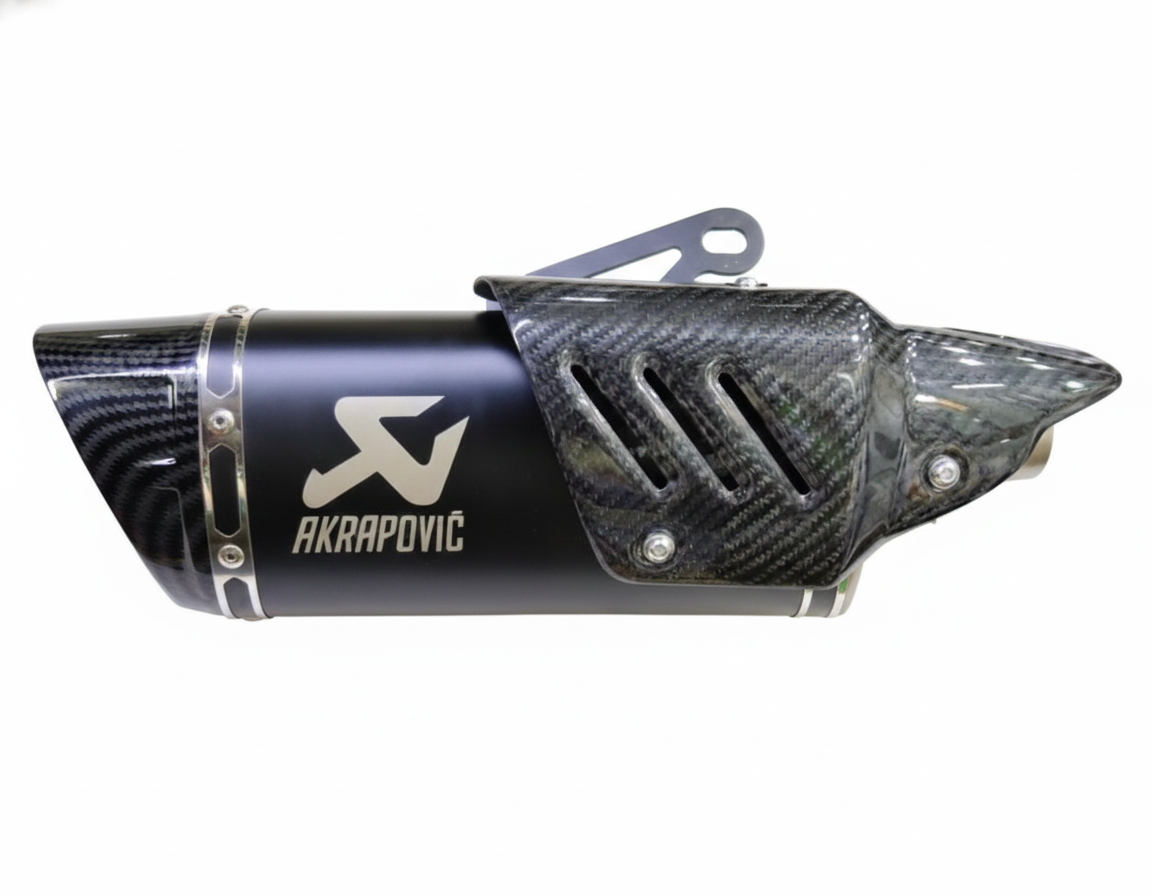 AKRAPOVIC X8 EXHAUST [BLACK & CARBON TIP] [GUARD & DB KILLER]