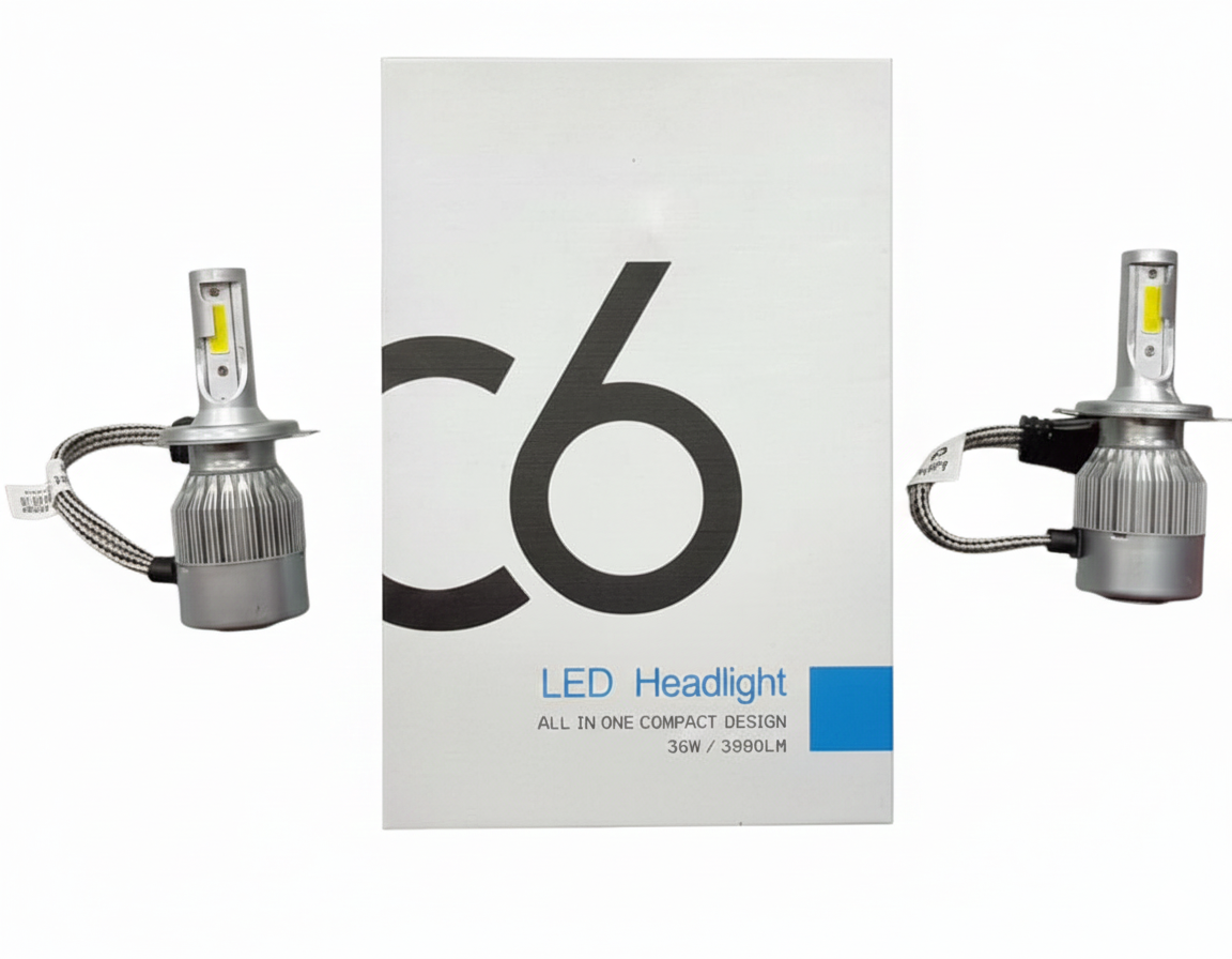 C6 H4 LED HEADLIGHT - WHITE [SET OF 2pcs]