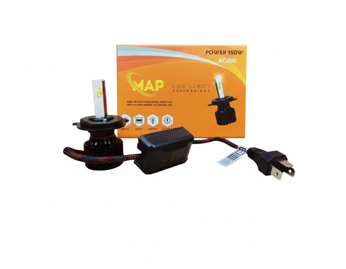 MAP 120W LED HEADLIGHT - WHITE [6 MONTHS WARRANTY]
