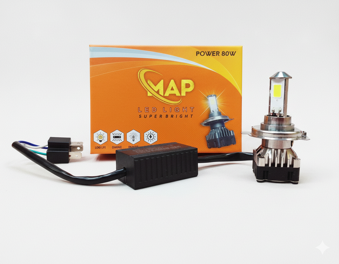 MAP 50W LED HEADLIGHT - WHITE [6 MONTHS WARRANTY]
