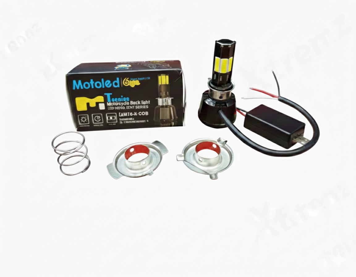 MOTOLED MT6 35W HEADLIGHT [6 LED & WHITE & WITH COOLING FAN]