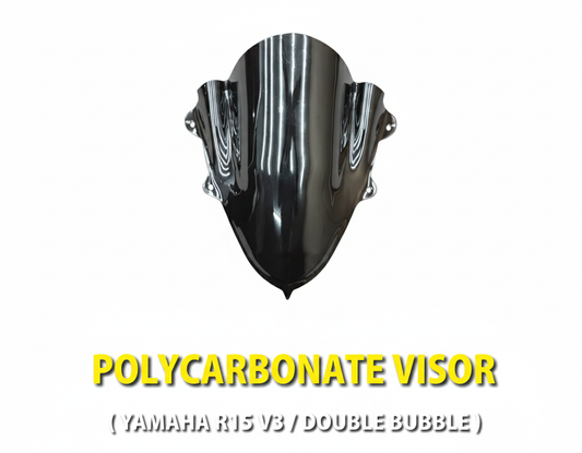 POLYCARBONATE VISOR  YAMAHA R15V3 DOUBLE BUBBLE