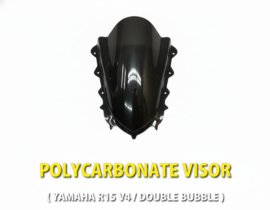POLYCARBONATE VISOR [YAMAHA R15 V4 & DOUBLE BUBBLE]