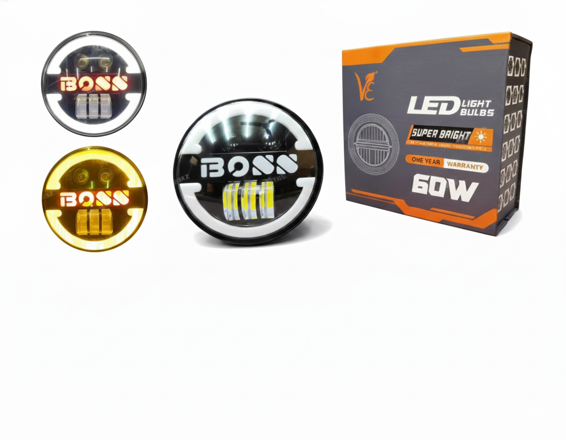 VE 5.7 INCH BOSS TYPE LED HEADLIGHT - CUT RING [6 MONTHS WARRANTY]