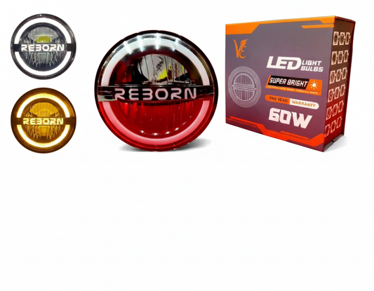 VE BULLET HEADLIGHT 7 INCH REBORN TYPE - CUT RING [6 MONTHS WARRANTY]