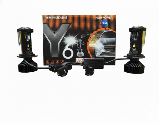 Y6 85WATTS H4 LENS HEADLIGHT - WHITE [SET OF 2pcs]